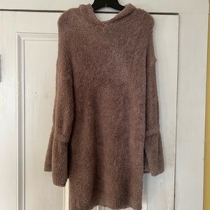 Express Fuzzy Pull Over Hoodie